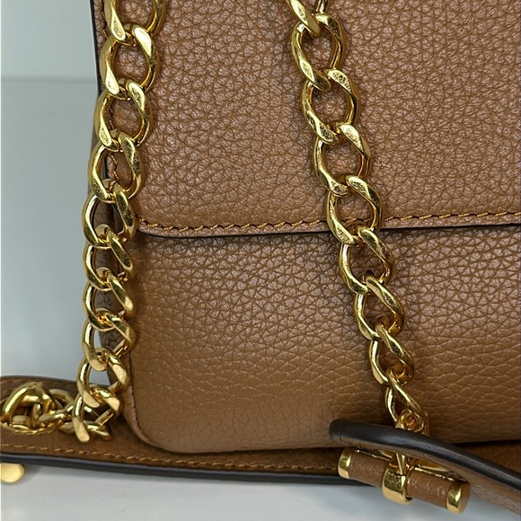 Tory Burch Britten Flap Shoulder Bag— Bark/209 - Picture 6 of 14